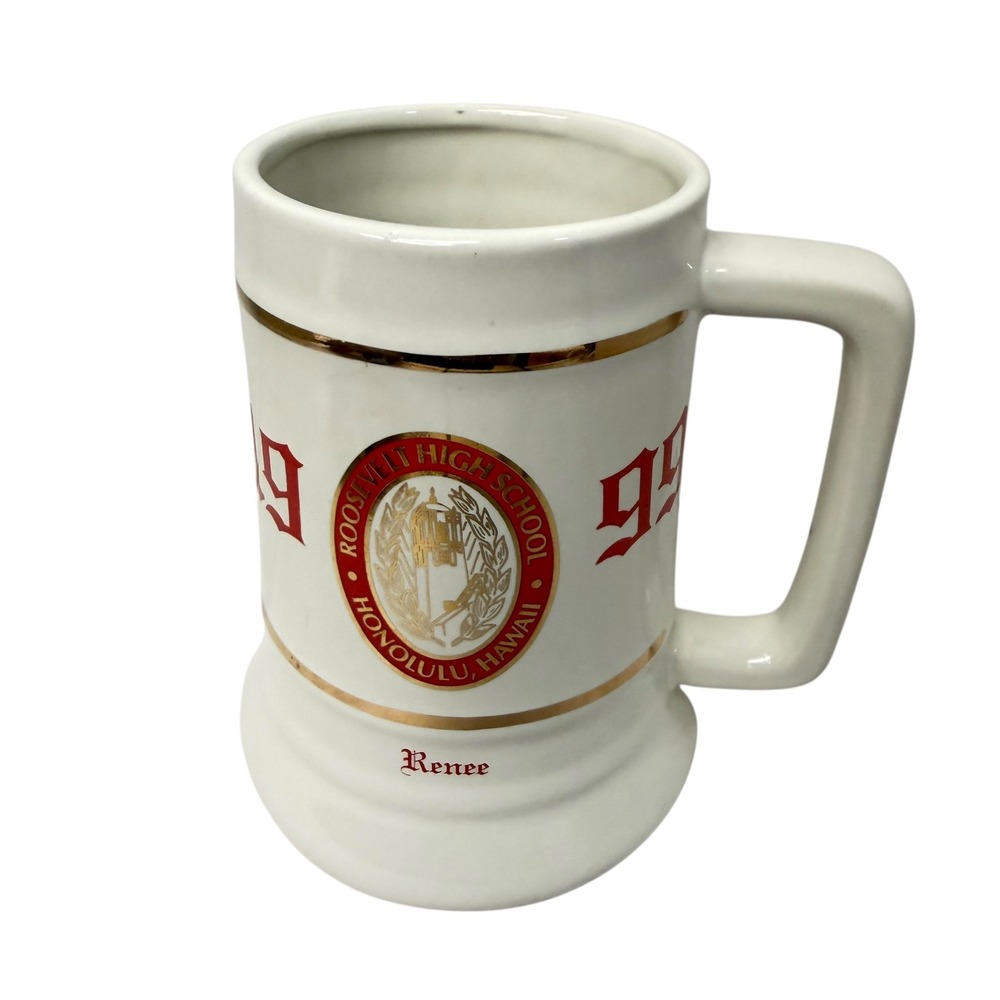 19 Roosevelt High School Honolulu Hawaii Yearbook Mug 1990s Collectible